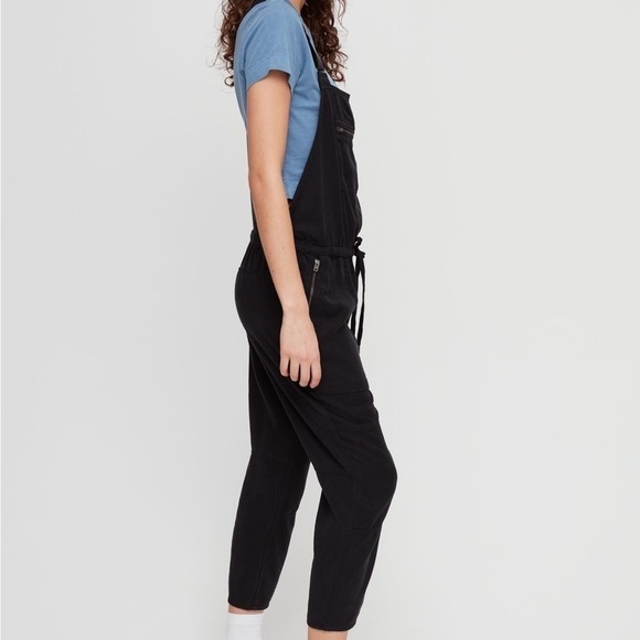 Aritzia Wilfred Free Valletta Overalls black Cropped twill overalls - Picture 2 of 5